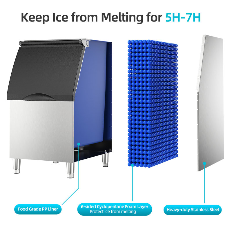 COTLIN 300 Lb. Daily Production Cube Clear Ice Freestanding Ice Maker